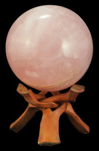 Polished Rose Quartz Sphere - Madagascar #55088